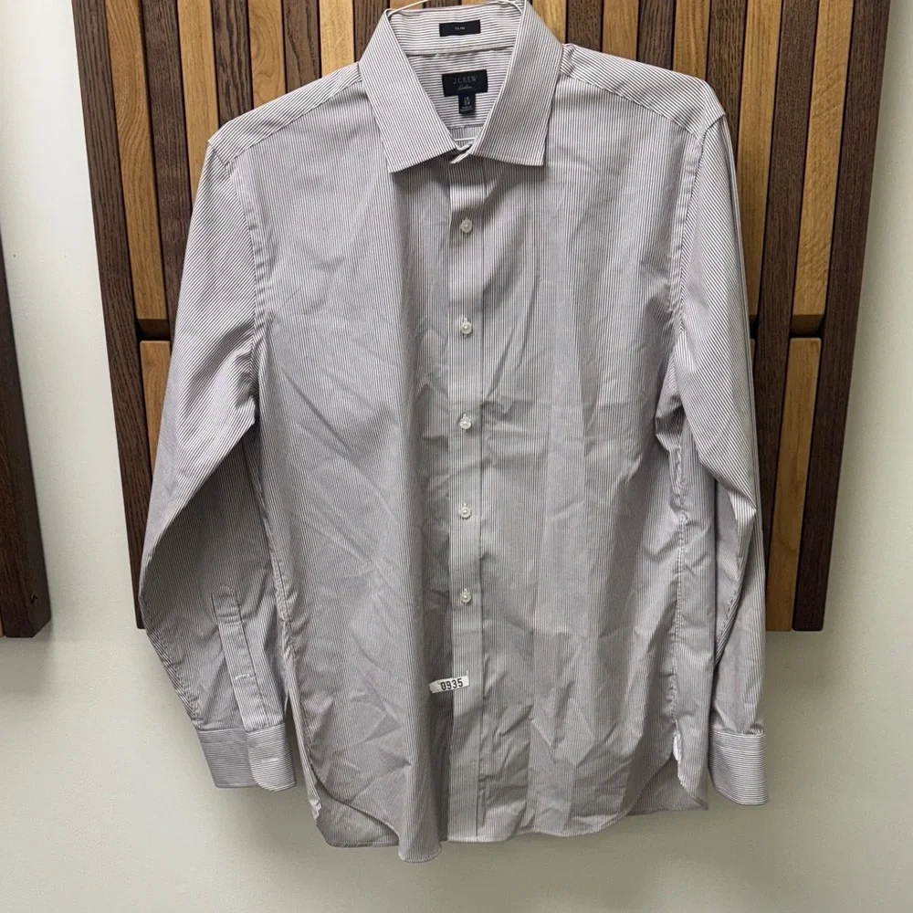 J. Crew Ludlow Micro Stripe Dress Shirt, size 16/34